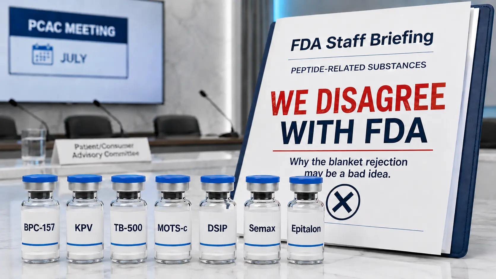 FDA Staff Recommends Against All Seven Peptides Before July PCAC Vote: Why That May Be a Bad Idea