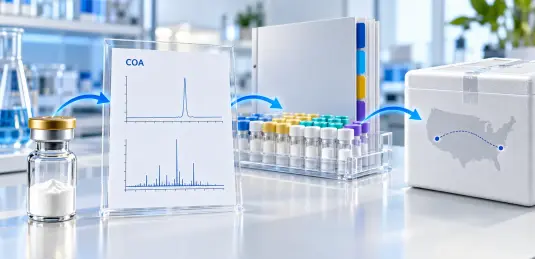 How to Choose a Research Peptide Supplier in 2026: Purity, COAs, U.S. Shipping and Transparency
