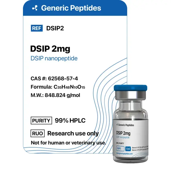 DSIP 2 mg – 2 mg vial Delta-sleep-inducing peptide by Generic Peptides (Injection) – Cognitive & Neurological