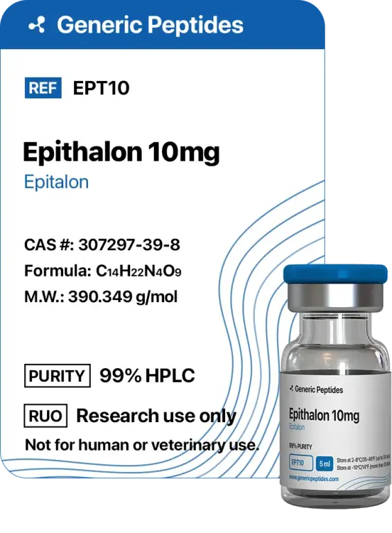 Epitalon 10 mg  %productStrengthvial Epitalon by Generic Peptides (Injection)  Anti-Aging & Longevity