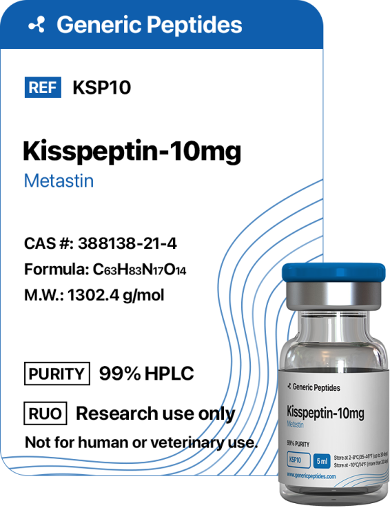 Kisspeptin-10  %productStrengthvial Metastin by Generic Peptides (Injection)  Reproductive & Endocrine