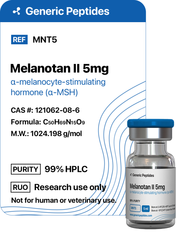 Melanotan II 5 mg  %productStrengthvial Melanotan II Peptide Hormone by Generic Peptides (Injection)  Cosmetic & Skin