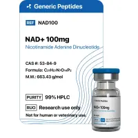 NAD+ 100 mg – 100 mg vial Nicotinamide Adenine Dinucleotide by Generic Peptides (Injection) – Anti-Aging & Longevity