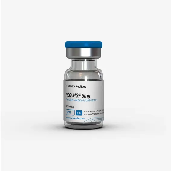 PEG MGF 5 mg – 5 mg vial Pegylated Mechano Growth Factor by Generic Peptides (Injection) – Muscle Recovery & Regenerative