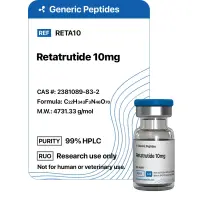 Retatrutide 10 mg – 10 mg vial Retatrutide by Generic Peptides (Injection) – Anti-Aging & Longevity