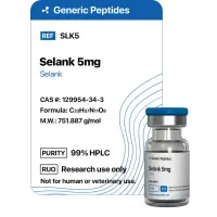 Selank 5 mg – 5 mg vial Selank Anxiolytic Peptide by Generic Peptides (Injection) – Cognitive & Neurological