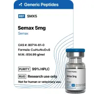 Semax 5 mg – 5 mg vial Semax Heptapeptide by Generic Peptides (Injection) – Cognitive & Neurological