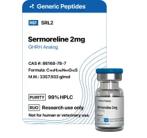 Sermoreline 2 mg  %productStrengthvial Sermorelin by Generic Peptides (Injection)  Growth Hormone & IGF-1