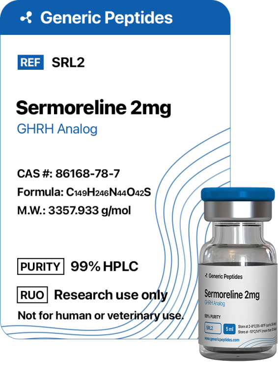 Sermoreline 2 mg  %productStrengthvial Sermorelin by Generic Peptides (Injection)  Growth Hormone & IGF-1