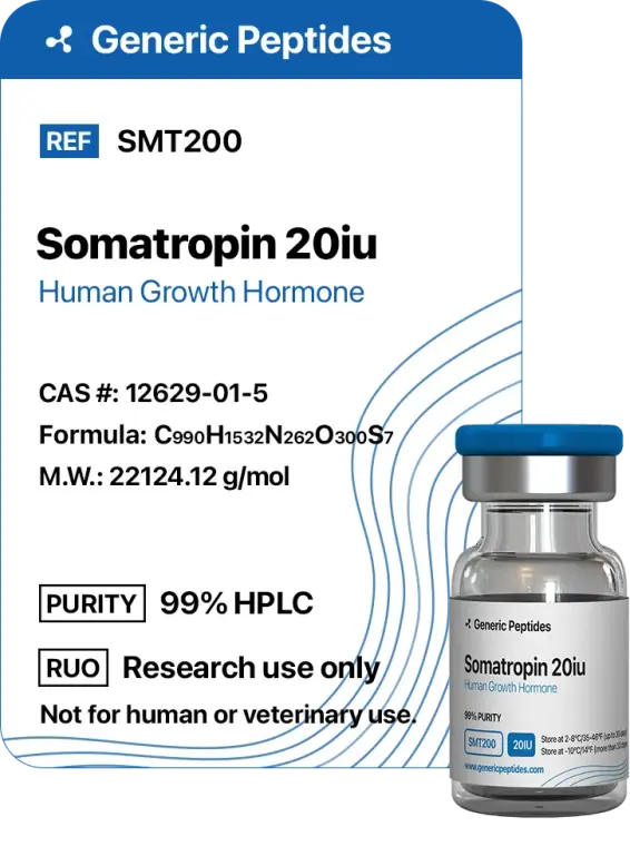 Somatropin 200 IU  %productStrengthkit Human Growth Hormone by Generic Peptides (Injection)  Growth Hormone & IGF-1
