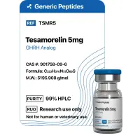 Tesamorelin 5 mg – 5 mg vial Tesamorelin by Generic Peptides (Injection) – Growth Hormone & IGF-1
