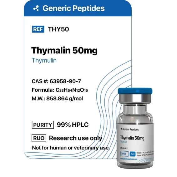 Thymalin 50 mg – 50 mg vial Thymalin by Generic Peptides (Injection) – Anti-Aging & Longevity